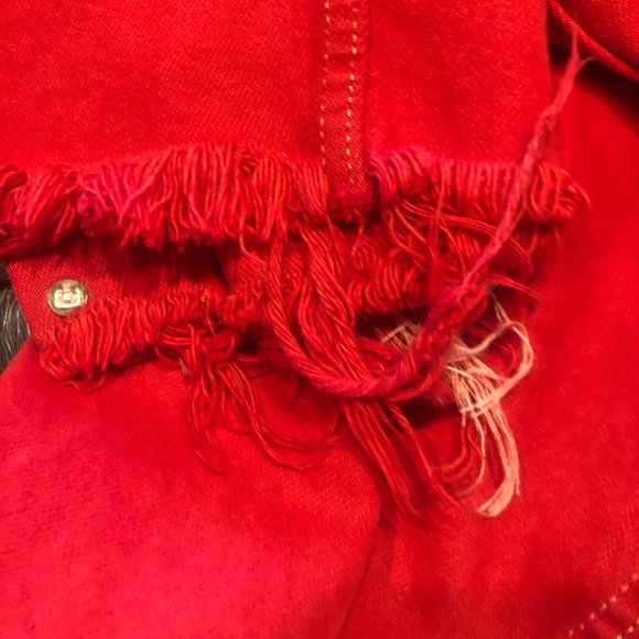 Red vintage twin red denim jacket by Levi’s - Picture 3 of 8